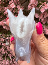 Load image into Gallery viewer, Druzy Agate Dragon Head Carving|Druzy Agate Carving|Agate Crystal|Ethically Sourced
