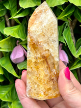 Load image into Gallery viewer, Golden Healer Tower from Brazil|manifest|aligns chakras|crystal healing|ethically sourced|gifts
