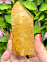 Load image into Gallery viewer, Golden Healer Quartz|Yellow Hematoid Quartz|Crystals from Brazil|Points and Towers|Ethically Sourced Crystals|Crystal Healing
