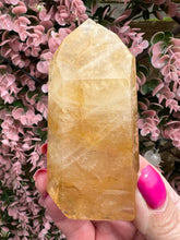 Load image into Gallery viewer, Golden Healer Quartz|Yellow Hematoid Quartz|Crystals from Brazil|Points and Towers|Ethically Sourced Crystals|Crystal Healing
