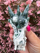 Load image into Gallery viewer, Tree Agate Dragon Head Carving|Tree Agate Carving|Tree Agate Crystal|Ethically Sourced
