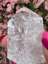 Load image into Gallery viewer, Fire and Ice Quartz|Crackle Quartz|Crystals from Brazil|Point|Tower|Ethically Sourced|Crystal Healing
