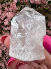 Load image into Gallery viewer, Fire and Ice Quartz|Crackle Quartz|Crystals from Brazil|Point|Tower|Ethically Sourced|Crystal Healing
