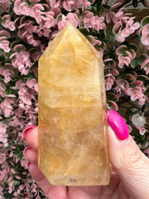 Load image into Gallery viewer, Golden Healer Quartz|Yellow Hematoid Quartz|Crystals from Brazil|Points and Towers|Ethically Sourced Crystals|Crystal Healing
