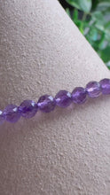 Load and play video in Gallery viewer, Amethyst 4mm Faceted Stretch Bracelet
