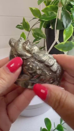 Pyrite Money Frog|Money Toad|Prosperity|Luck|Fortune