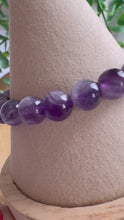 Load and play video in Gallery viewer, Chevron Amethyst 7/8mm Beaded Stretch Bracelet
