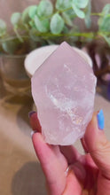 Load and play video in Gallery viewer, Rose Quartz Top Polished|Generator|Raw Crystal|Carving
