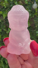 Load and play video in Gallery viewer, Rose Quartz Buddha Carving
