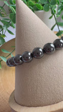 Load and play video in Gallery viewer, Hematite 8mm Stretch Beaded Bracelet
