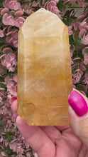 Load and play video in Gallery viewer, Golden Healer Quartz|Yellow Hematoid Quartz|Crystals from Brazil|Points and Towers|Ethically Sourced Crystals|Crystal Healing
