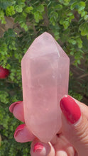 Load and play video in Gallery viewer, Rose Quartz Double Terminated Point from Madagascar
