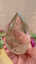 Load and play video in Gallery viewer, Smokey Quartz Flame from Brazil|High Quality|Consciously Sourced|Crystal Carving|Crystal Healing
