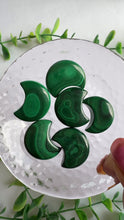 Load and play video in Gallery viewer, Malachite Moon Carving|Mini Crystals
