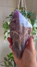 Load and play video in Gallery viewer, Chevron Amethyst Witches Hat from Zambia
