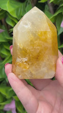 Load and play video in Gallery viewer, Golden Healer Quartz|Yellow Hematoid Quartz|Crystals from Brazil|Points and Towers|Ethically Sourced Crystals|Crystal Healing
