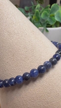 Load and play video in Gallery viewer, Sodalite 4mm Beaded Bracelet|Consciously Sourced|Gemstone Stretch Bracelet|Crystal Beaded Bracelet
