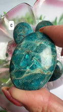 Load and play video in Gallery viewer, Blue Apatite Palm Stones
