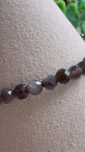 Load and play video in Gallery viewer, Silver Sheen Obsidian 4mm Faceted Stretch Bracelet
