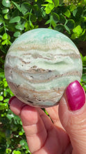 Load and play video in Gallery viewer, Blue Aragonite Sphere 5.6cm
