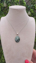 Load and play video in Gallery viewer, Seraphinite Oval Necklace set in 925 Silver
