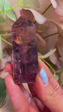 Load and play video in Gallery viewer, Lepidolite Mica Point|Tower|ConsciouslySourced|Crystal|Flashy
