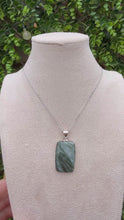 Load and play video in Gallery viewer, Seraphinite Oblong Necklace set in 925 Silver
