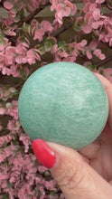 Load and play video in Gallery viewer, Amazonite Sphere 6.3cm|Crystal Sphere
