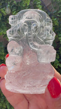 Load and play video in Gallery viewer, Clear Quartz Ganesha Carving
