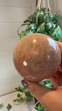 Load and play video in Gallery viewer, Peach Moonstone 8cm Sphere with stand
