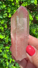 Load and play video in Gallery viewer, Natural Pink Lemurian Quartz on Custom Stand

