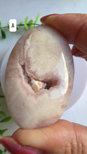 Load and play video in Gallery viewer, Pink Amethyst Palm Stones
