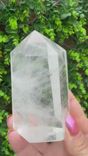Load and play video in Gallery viewer, Clear Quartz Tower from Madagascar|Crystal Point|Home Decor|Crystal Energy
