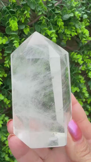 Clear Quartz Tower from Madagascar|Crystal Point|Home Decor|Crystal Energy