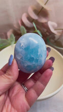 Load and play video in Gallery viewer, Blue Calcite Palmstones|Consciously Sourced|Palms
