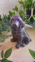 Load and play video in Gallery viewer, Yooperlite Dog Carving|Yooperlite Crystal|UV Reactive Crystal
