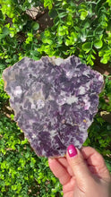 Load and play video in Gallery viewer, Lepidolite and Mica Slice with Smokey Quartz|Slab
