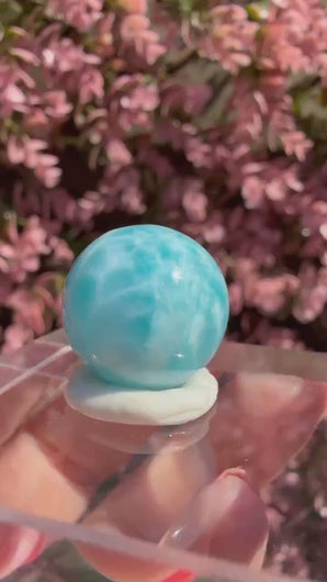 Larimar Sphere 1.8cm|Genuine Larimar|Sphere Decor|Crystal Gift