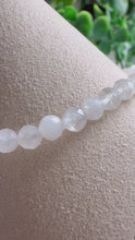 Load and play video in Gallery viewer, Clear Quartz 4mm Faceted Stretch Bracelet
