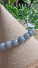 Load and play video in Gallery viewer, Angelite 7/8mm Beaded Stretch Bracelet
