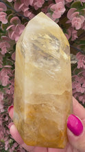 Load and play video in Gallery viewer, Golden Healer Quartz|Yellow Hematoid Quartz|Crystals from Brazil|Points and Towers|Ethically Sourced Crystals|Crystal Healing
