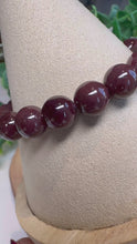 Load and play video in Gallery viewer, Garnet 9mm Stretch Beaded Bracelet
