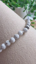 Load and play video in Gallery viewer, Howlite 4mm Faceted Stretch Bracelet
