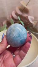 Load and play video in Gallery viewer, Blue Calcite Palmstones|Consciously Sourced|Palms
