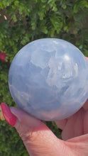 Load and play video in Gallery viewer, Blue Calcite Sphere (approx 7cm)
