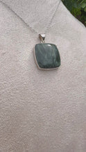 Load and play video in Gallery viewer, Seraphinite Square Necklace set in 925 Silver
