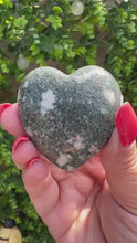 Load and play video in Gallery viewer, Preseli Bluestone Heart Carving|Polished Heart|Stonehenge
