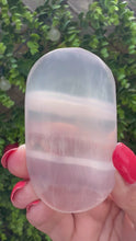Load and play video in Gallery viewer, Lilac Fluorite|Lavender Fluorite|Yttrium Fluorite Palm Stone
