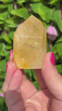 Load and play video in Gallery viewer, Golden Healer Quartz|Yellow Hematoid Quartz|Crystals from Brazil|Points and Towers|Ethically Sourced Crystals|Crystal Healing
