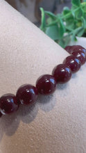 Load and play video in Gallery viewer, Garnet 6mm Stretch Beaded Bracelet
